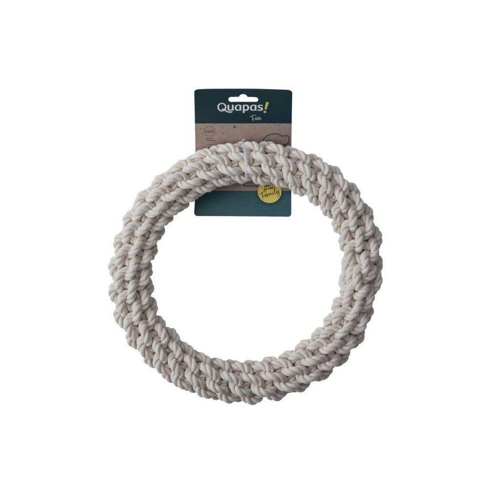 Quapas! Žaislas šunims iš natūralios virvės, žiedas, XXL, 40 cm